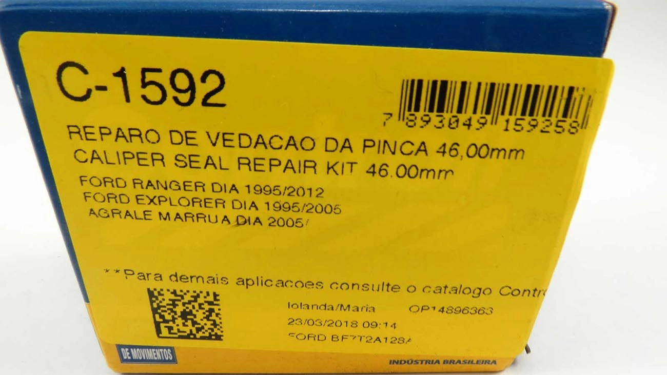 REPARO VEDAÇÃO PINÇA 46.00MM CILINDRO RODA FORD EXPLORER 1995/2005 RANGER 1997/2012 AGRALE MARRUA 2005/2015