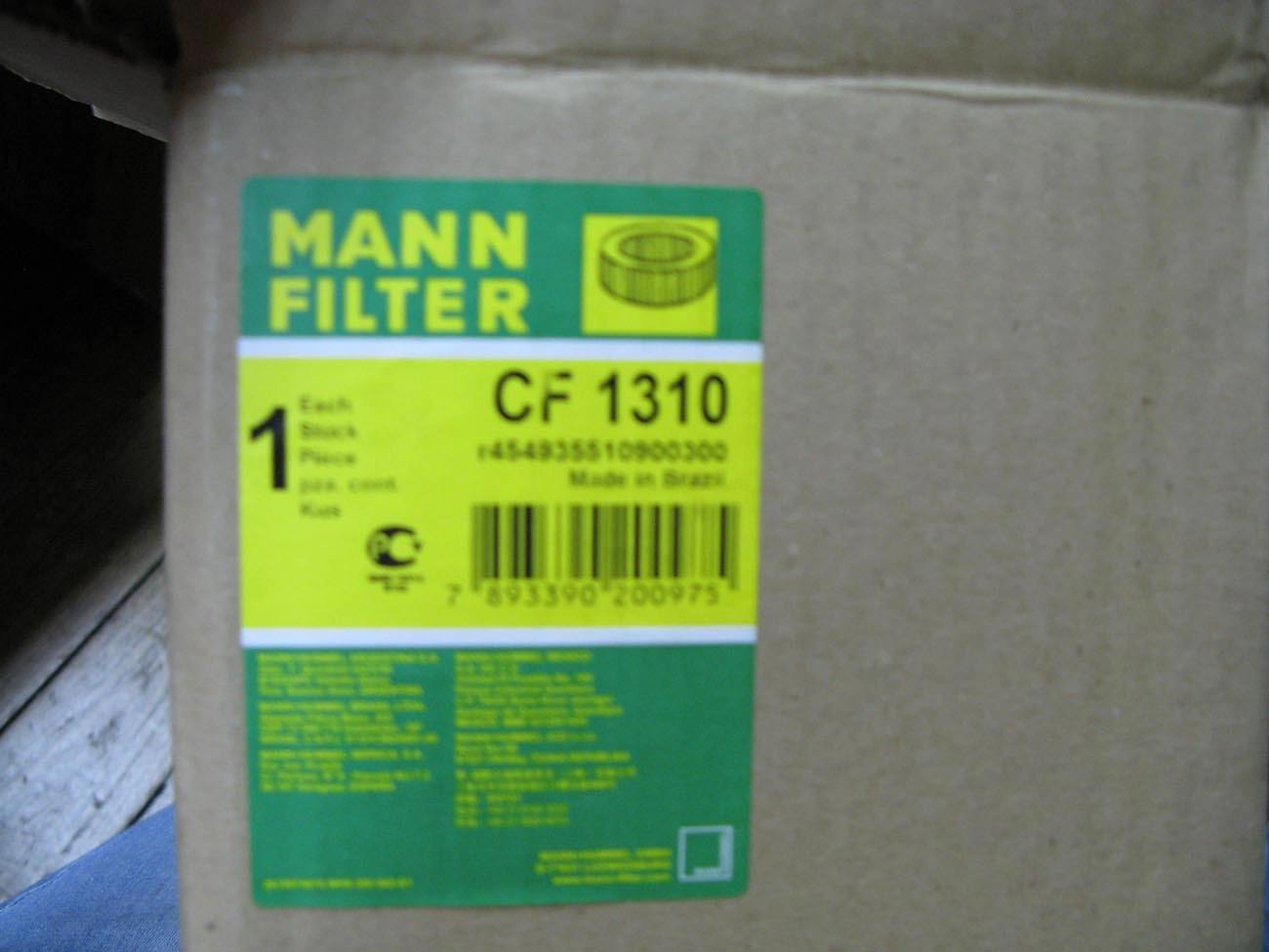 FILTRO SEGURANÇA AR INTERNO ELEMENTO FORD CARGO 87/