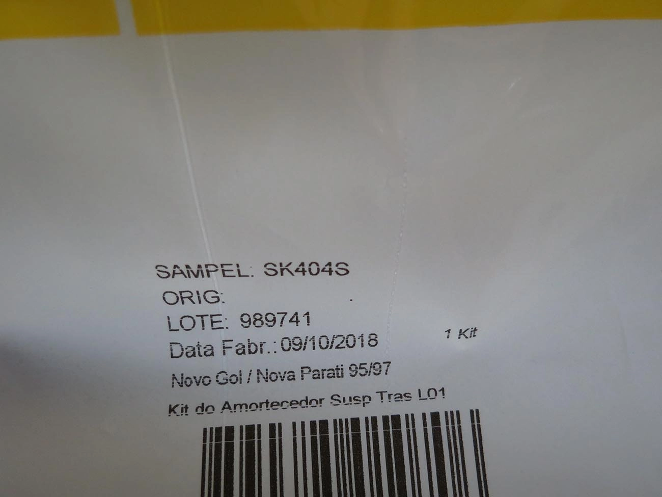 KIT AMORTECEDOR TRASEIRO VW GOL/PARATI 95/98 - SAVEIRO 97/98 - BATENTE E COIFA