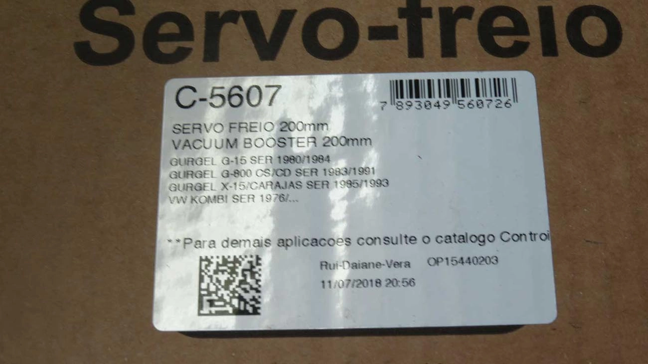 SERVO FREIO 200MM VW KOMBI 76/ TODOS