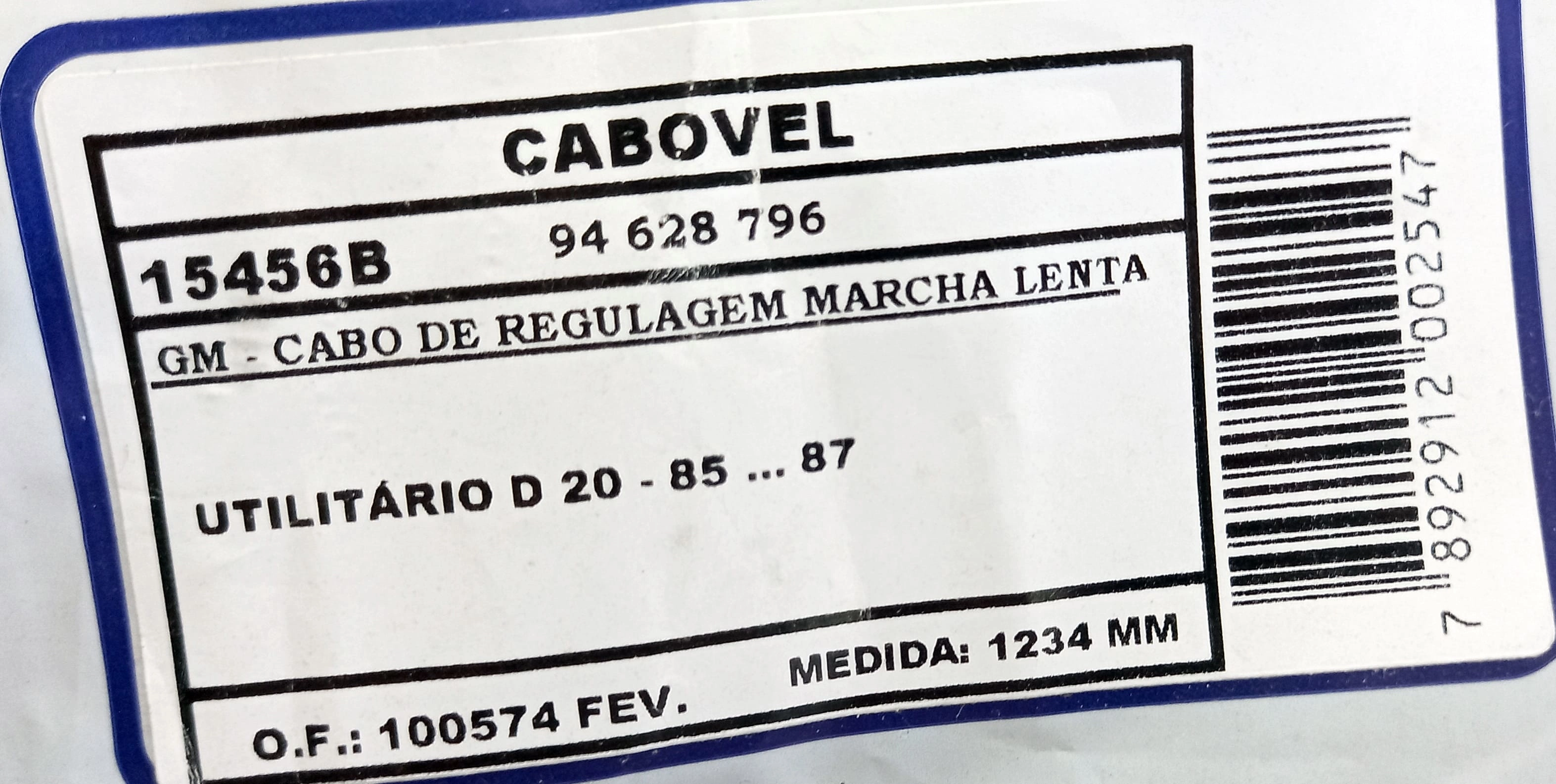 CABO LENTA GM D-20 85/87 1234