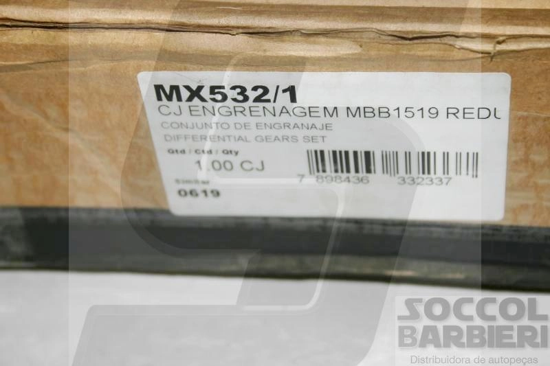 KIT REPARO DIFERENCIAL/CAIXA SATÉLITE EIXO HL5 SIMPLES REDUZIDO MB 1313/1316/1513/1516