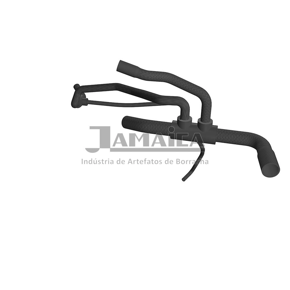 MANGUEIRA RAMIFICADA INFERIOR DO RADIADOR FIAT PALIO 1.0 16V 2001/ - MOTOR FIRE COM AR CONDICIONADO