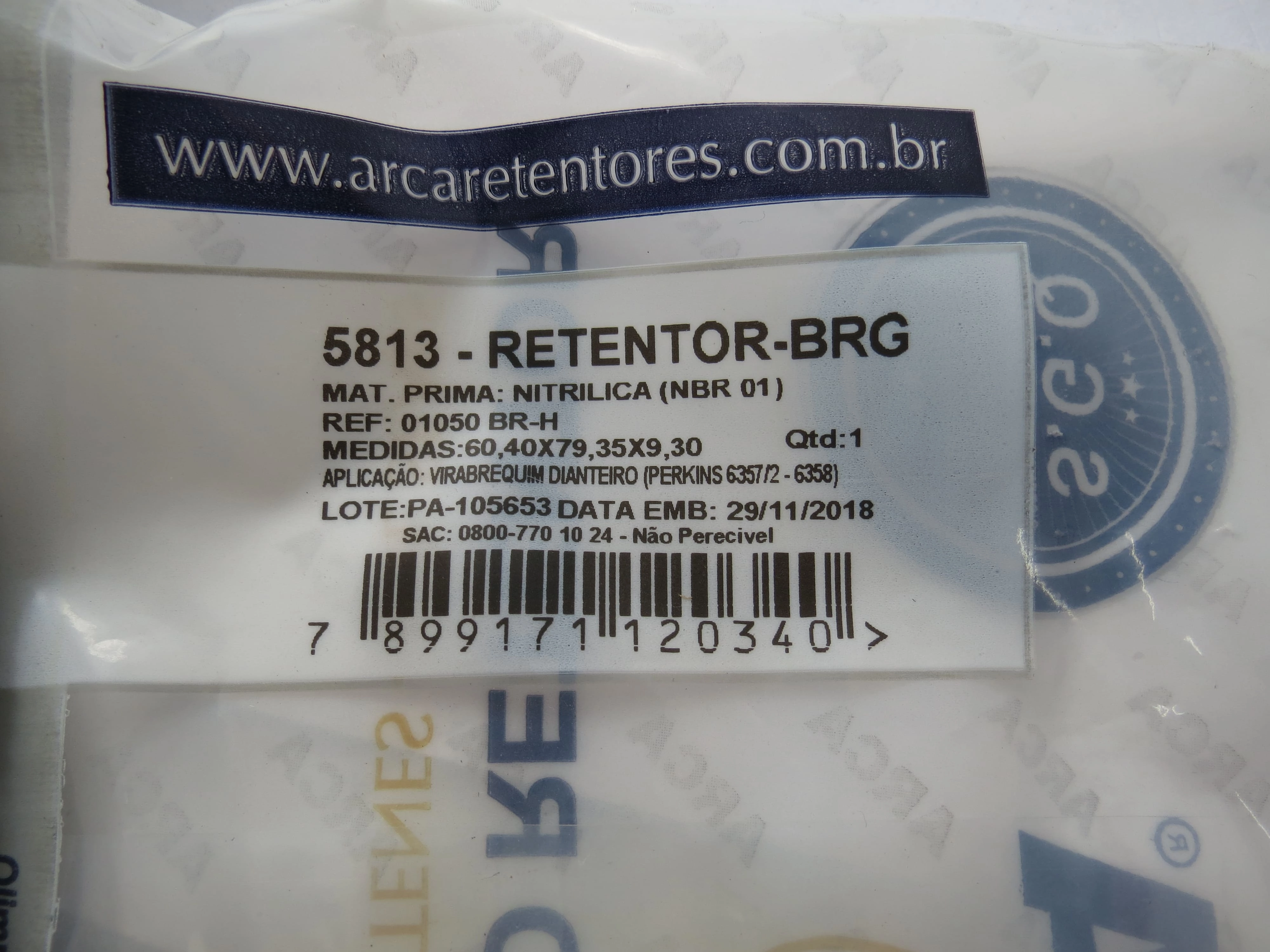 RETENTOR MOTOR DIANTEIRO VIRABREQUIM/MANCAL ACIONAMENTO EMBREAGEM 60,40X79,35X9,30MM VW 6.80/7.90 PERKINS 4236