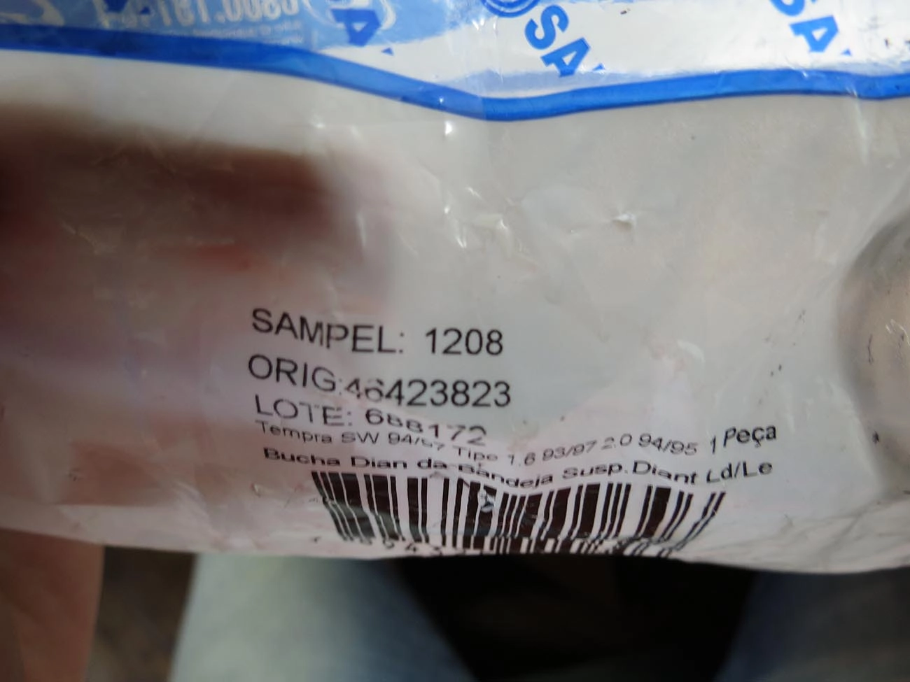 BUCHA DIANTEIRA DA BANDEJA DIANTEIRA FIAT TIPO/TEMPRA SW - FURO 20,9MM