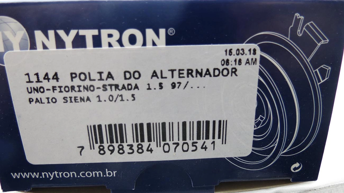 POLIA CORREIA ALTERNADOR FIAT UNO/PALIO/SIENA/STRADA 8V SEM ACD - 10,30X80X27,70MM