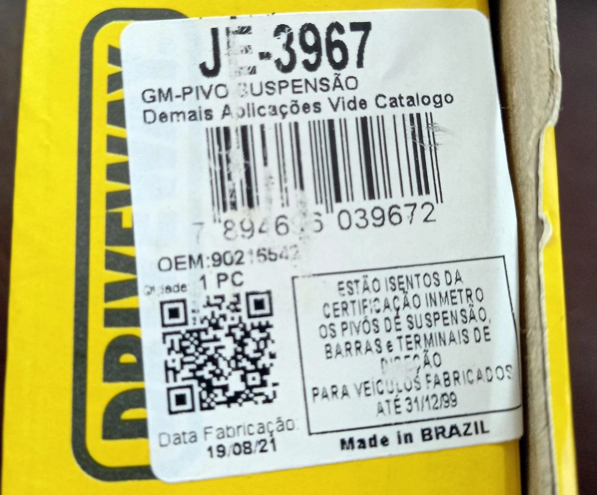 PIVÔ SUSPENSÃO DIREITO/ESQUERDO GM CORSA 94/05.98 PICK-UP 95/97 LD/LE