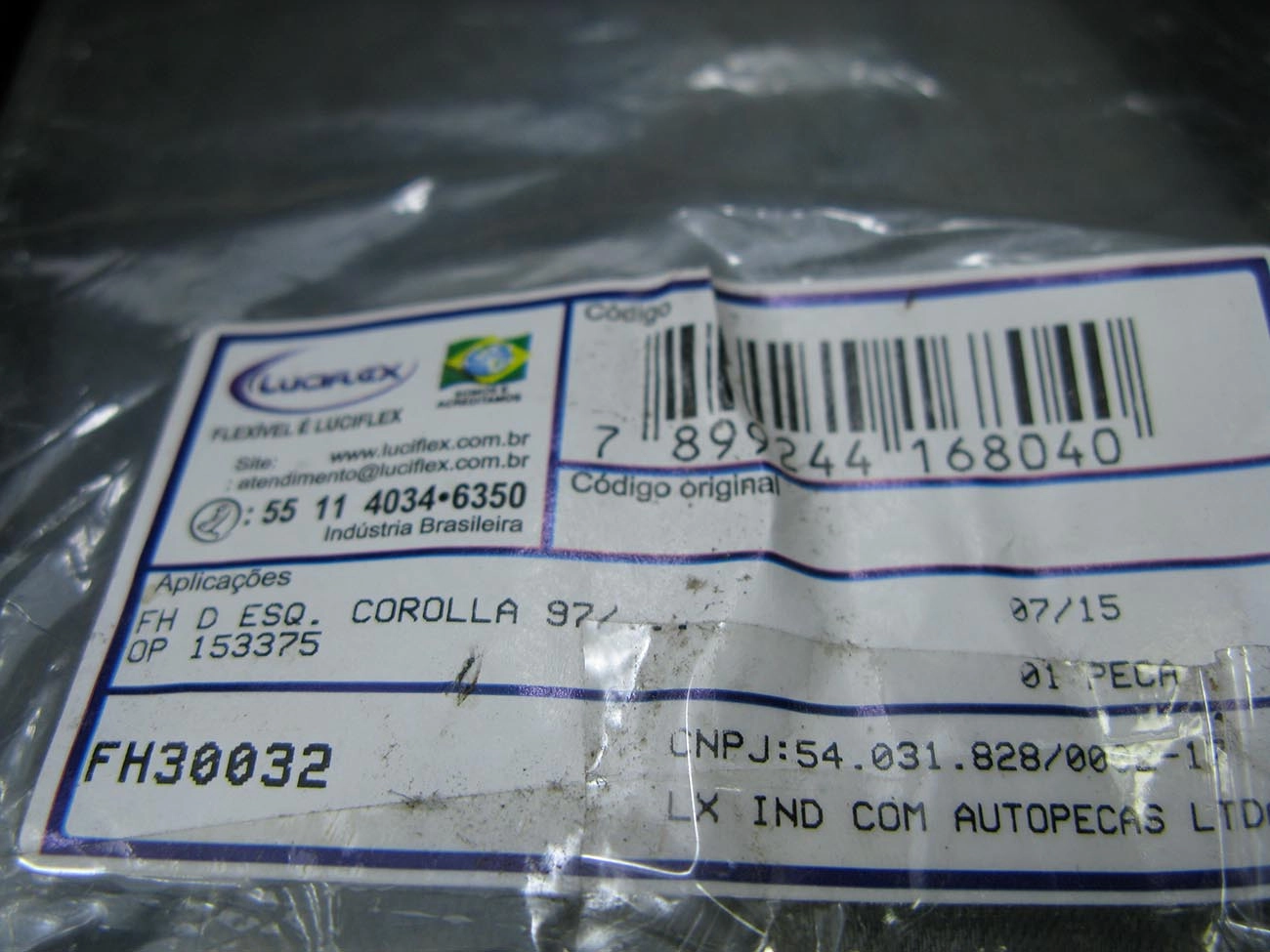 FLEXIVEL FREIO TOYOTA COROLLA 97/2002 - DIANTEIRO ESQUERDO