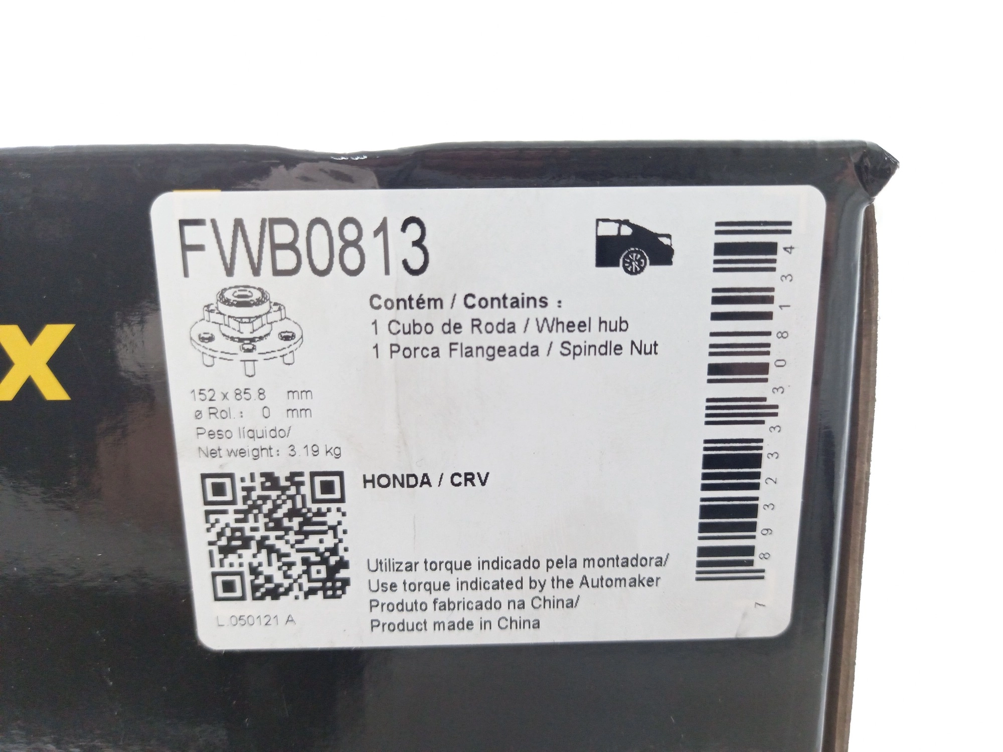 CUBO RODA TRASEIRO 4X4 COM ROLAMENTO ABS 5 FUROS 28 ESTRIAS HONDA CR-V 2.0 2007/2011 4WD
