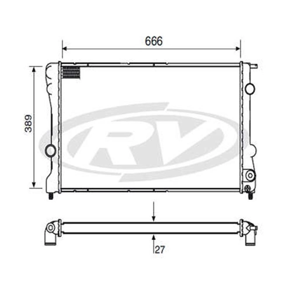 RADIADOR 394X667 GM S-10/BLAZER 2.5 96/2000 DIESEL MOTOR MAXION