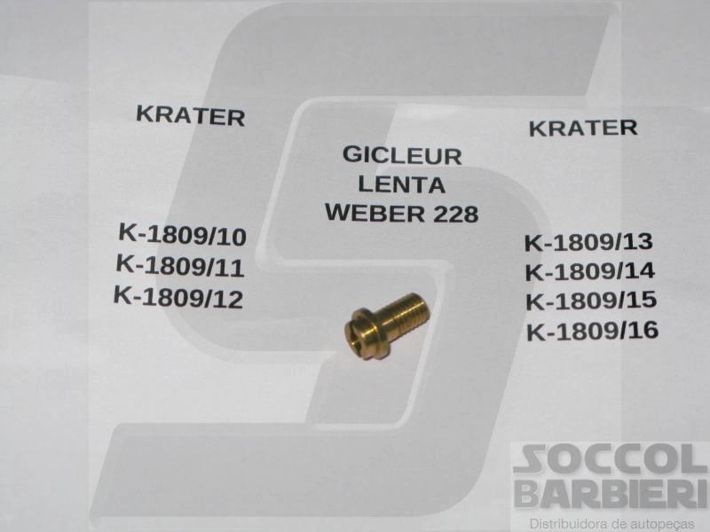 GICLEUR LENTA 11 WEBER SIMPLES