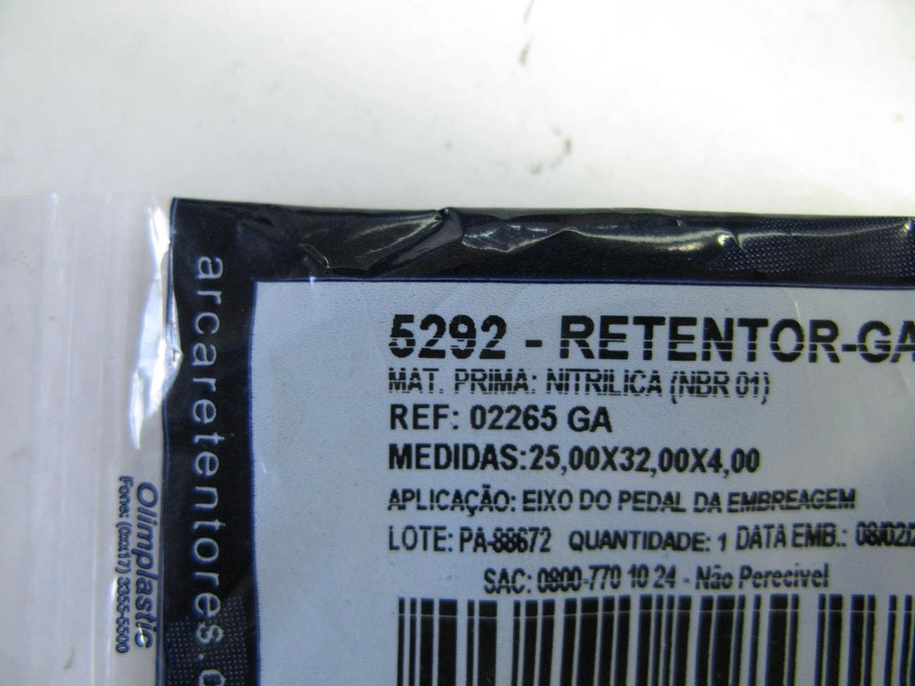 RETENTOR LINHA AGRÍCOLA/AMARELA/INDUSTRIAL/PESADA 25,00X32,00X4,00MM 25X32X4MM