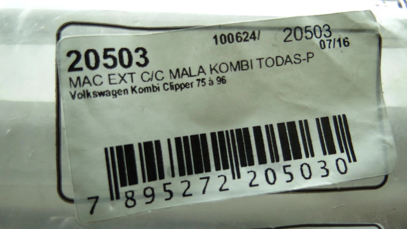 FECHADURA PORTA MALAS VW KOMBI KLIPPER 76/ - BOTAO TAMPA SUPERIOR C/CHAVE - PRETO
