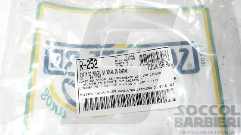 COXIM MANCAL EIXO CARDAN SEM ROLAMENTO 88509 FORD/GM/VW GRANDE
