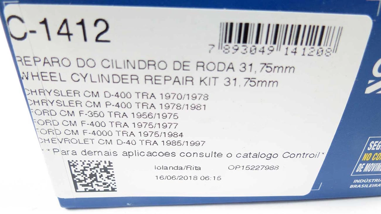 REPARO CILINDRO RODA 31.75MM GM A/C/D-40 85/97 6.100/6.150 98/ 1-1/4 TRASEIRO