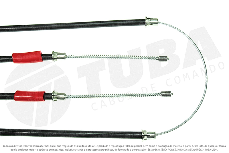 CABO DE FREIO TRASEIRO FORD CORCEL I/BELINA I 1969/1977 - 2040MM - PARA DUAS RODAS