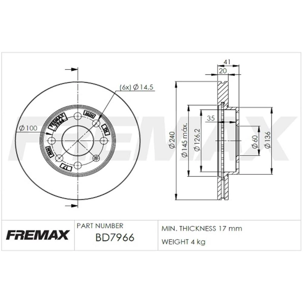 DISCO FREIO DIANTEIRO VENTILADO 240MM GM NOVO CORSA 1.0/1.4 2002/