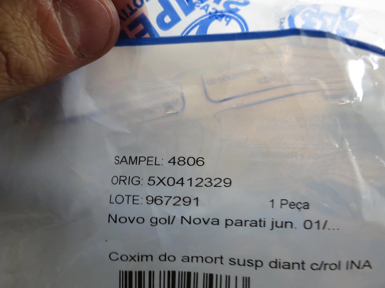 COXIM DO AMORTECEDOR VW GOL/PARATI/SAVEIRO 06.2001/ - GERACAO III/IV - DIANTEIRO C/ROL INA