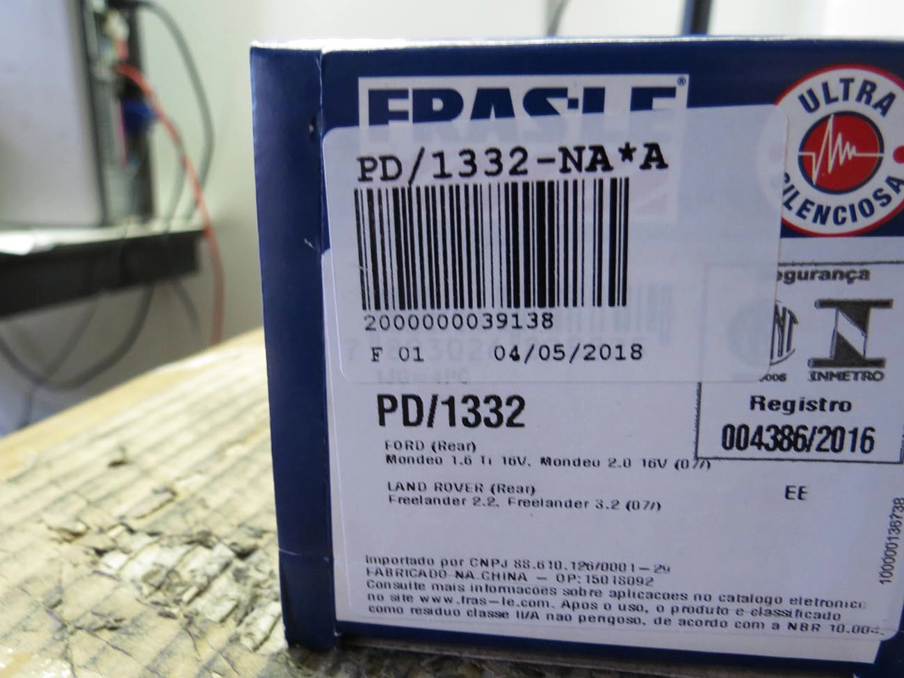 PASTILHA DE FREIO TRASEIRA FORD MONDEO 2007/ - LAND ROVER FREELANDER 2007/