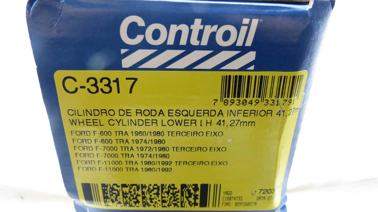 CILINDRO RODA FREIO TRASEIRO LADO ESQUERDO INFERIOR TRASEIRA ESQUERDA FORD F-600/7000 60/80 F-11000 80/92 1-5/8 41,270MM