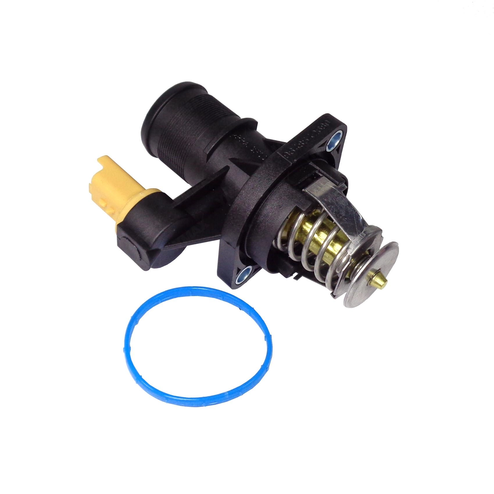 VALVULA TERMOSTATICA FLANGE PLASTICO COM SENSOR CITROEN C3 1.4 03/13 - 1.6 16V - AX 1.4 96/96