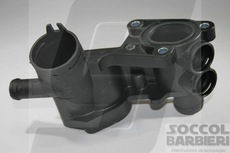 CAVALETE DISTRIBUIÇÃO ÁGUA OU CARCAÇA VÁLVULA TERMOSTÁTICA COM AR QUENTE CARCACA VALVULA TERMOSTATICA VW GOL/PARATI 1.0 97/01 8/16V DUAS SAIDAS