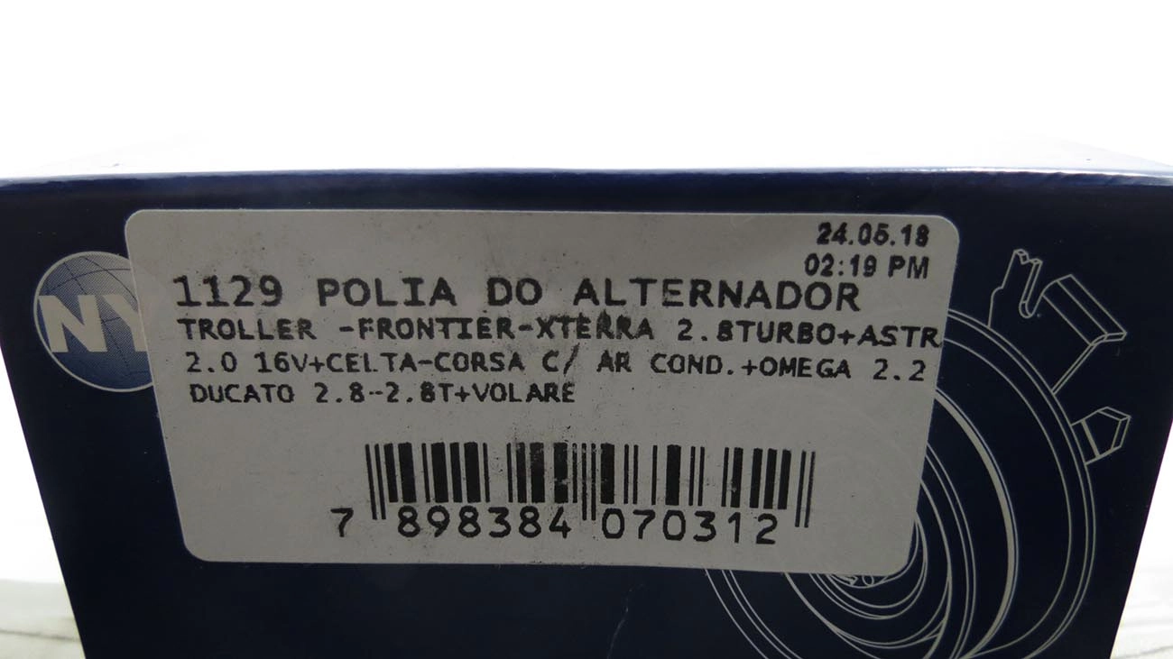 POLIA CORREIA ALTERNADOR GM CORSA/CELTA C/ACD - ASTRA/ZAFIRA 16V - FORD ESCORT ZETEC - 17X70X26MM