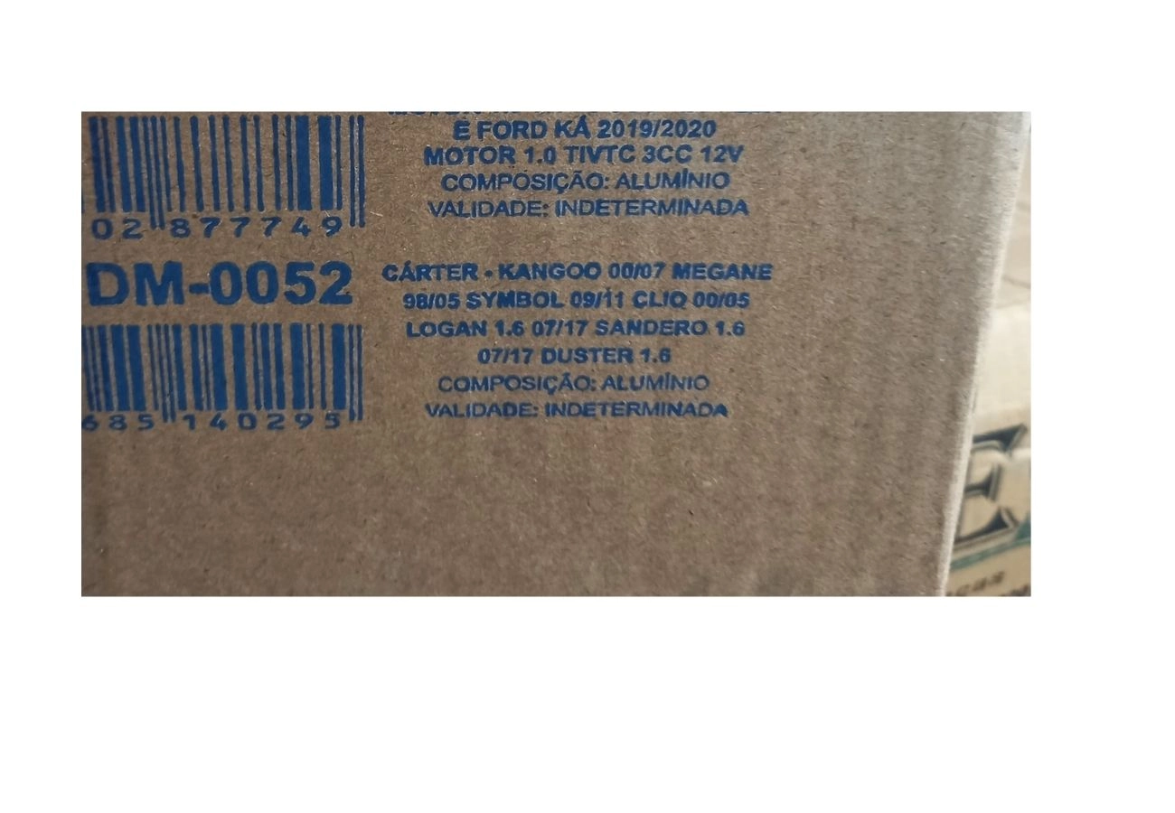 CÁRTER MOTOR ALUMINIO RENAULT KANGOO/SANDERO/LOGAN/SYMBOL/DUSTER/SCENIC - MOTOR 1.6 8V