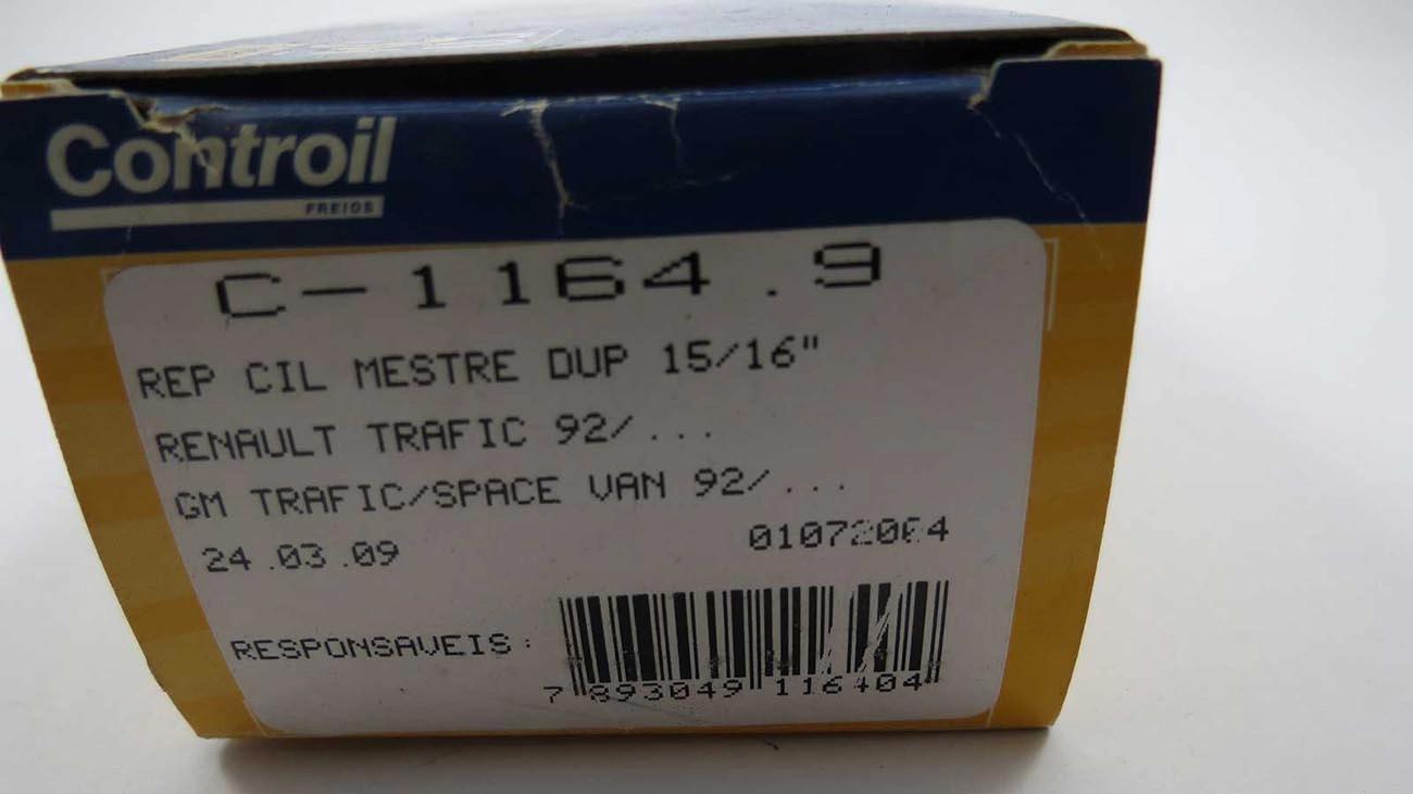 REPARO CILINDRO MESTRE FREIO DUPLO 15/16 23,81MM GM/RENAULT TRAFIC/SPACE VAN 92/