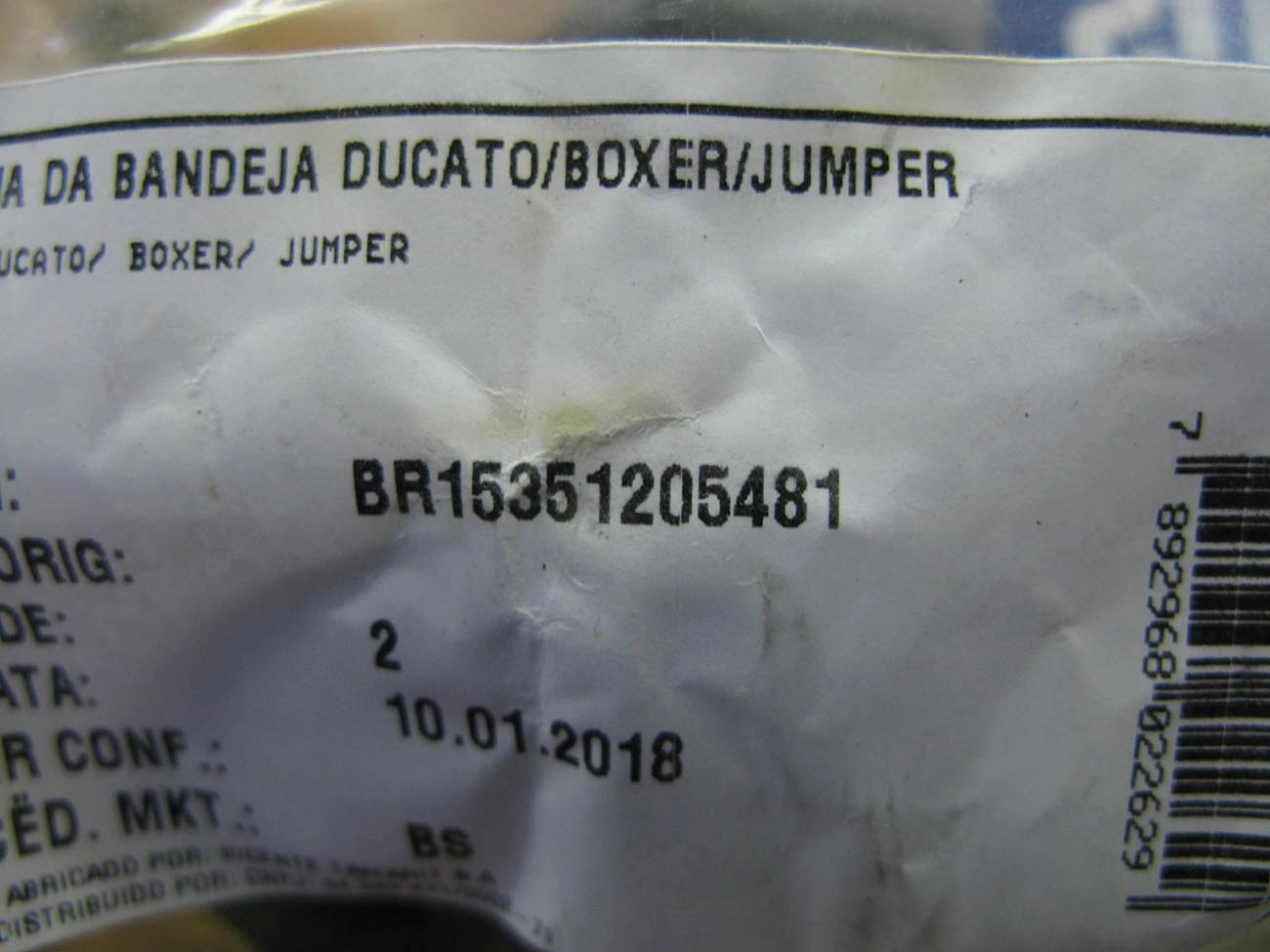 BUCHA DIANTEIRA BANDEJA DIANTEIRA FIAT DUCATO 98/17 - CITROEN JUMPER 94/17 - PEUGEOT BOXER 94/17