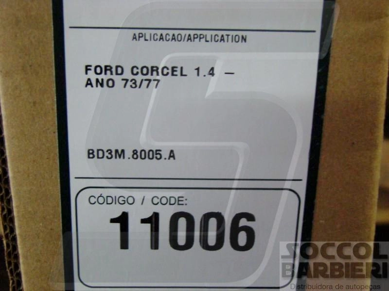 RADIADOR 322X500 FORD CORCEL/BELINA 1.4 1973/1977