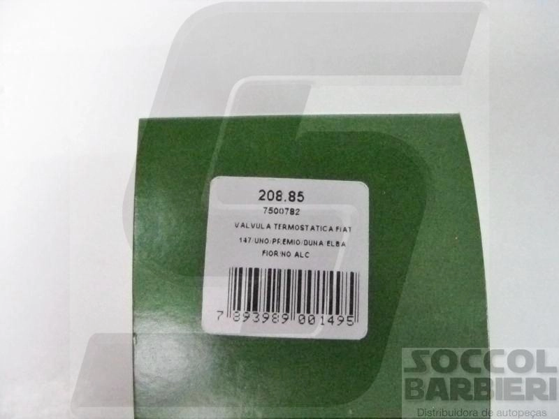 VALVULA TERMOSTATICA FIAT 147/UNO/PREMIO/ELBA/FIORINO /96 - ALCOOL