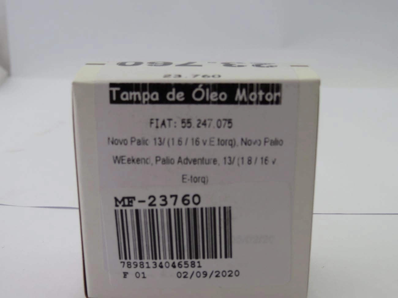 TAMPA OLEO MOTOR FIAT NOVO PALIO 1.6 16V 2013/WEEKEND/ADVENTURE 1.8 16V 2013/MOTOR E-TORQ