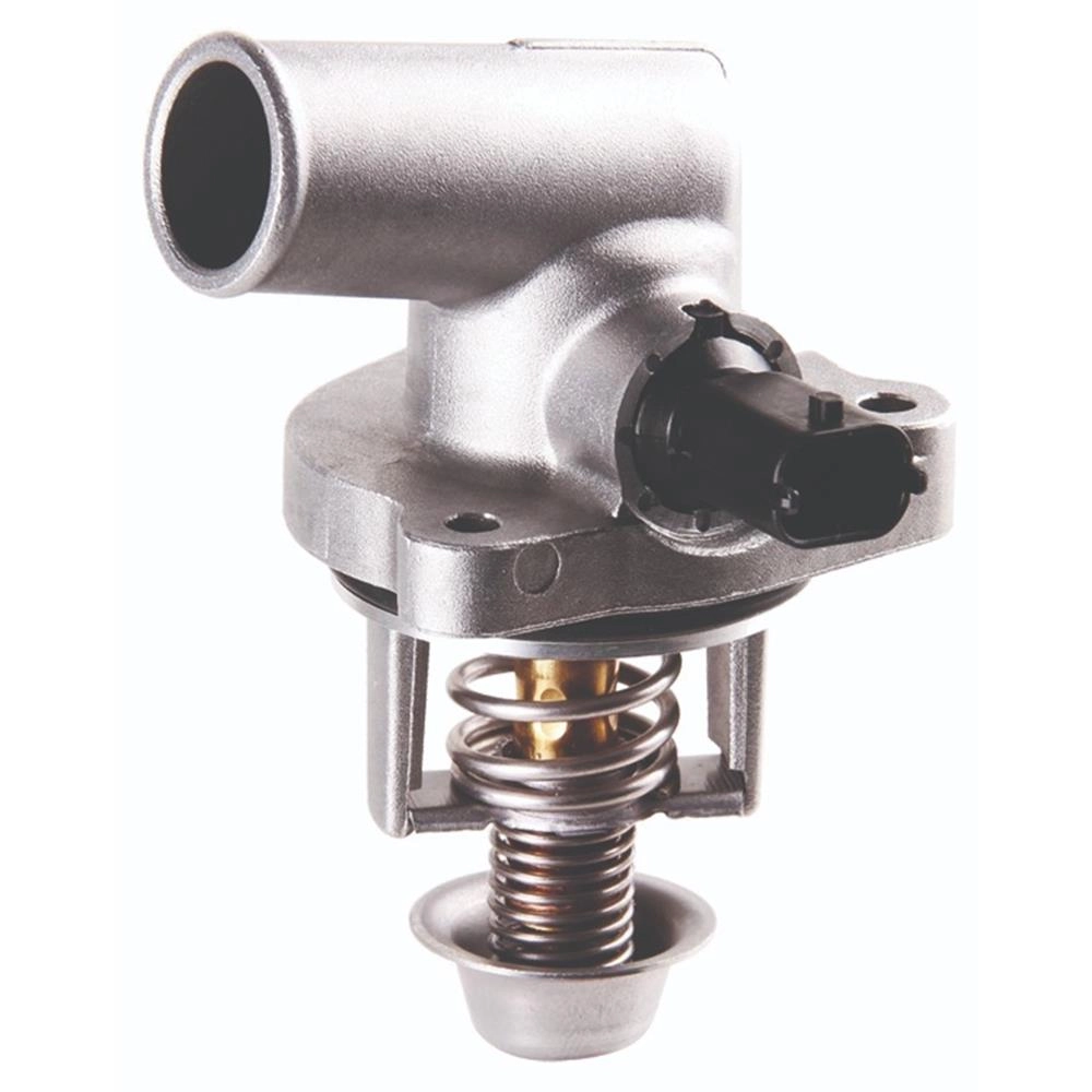 VÁLVULA TERMOSTÁTICA ELÉTRICA COM FLANGE ALUMÍNIO SENSOR MOTOR ZETEC ROCAM FLEX ALUMÍNIIO FORD FIESTA/KA/ECOSPORT 05/06