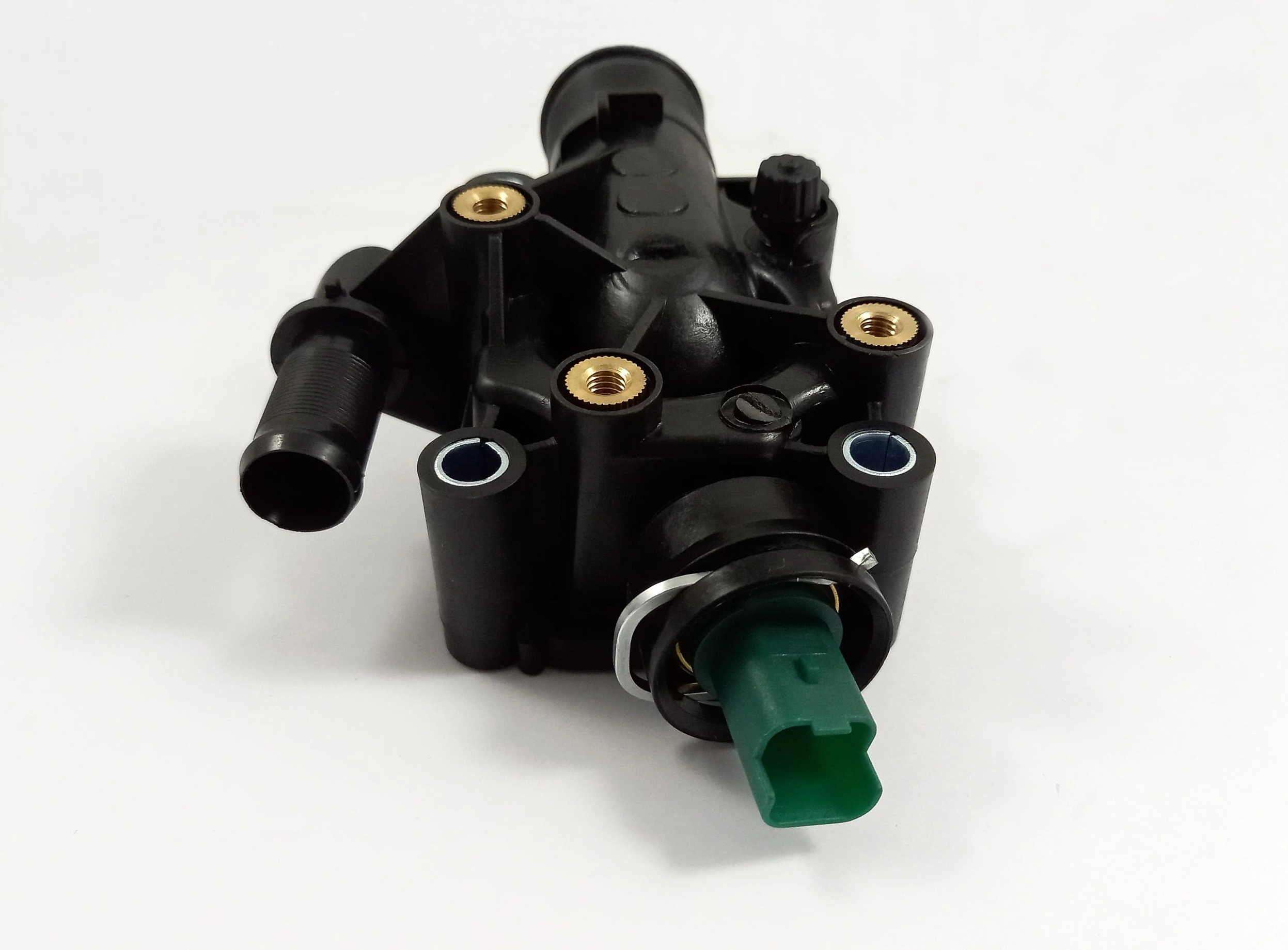 VALVULA TERMOSTATICA PLASTICA COM SENSOR CITROEN C3/C4 1.6 16V - PEUGEOT 206/207/307 1.6 16V