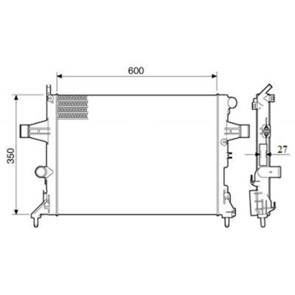 RADIADOR GM ASTRA/ZAFIRA 99/ - MUDOU P/RV-12575