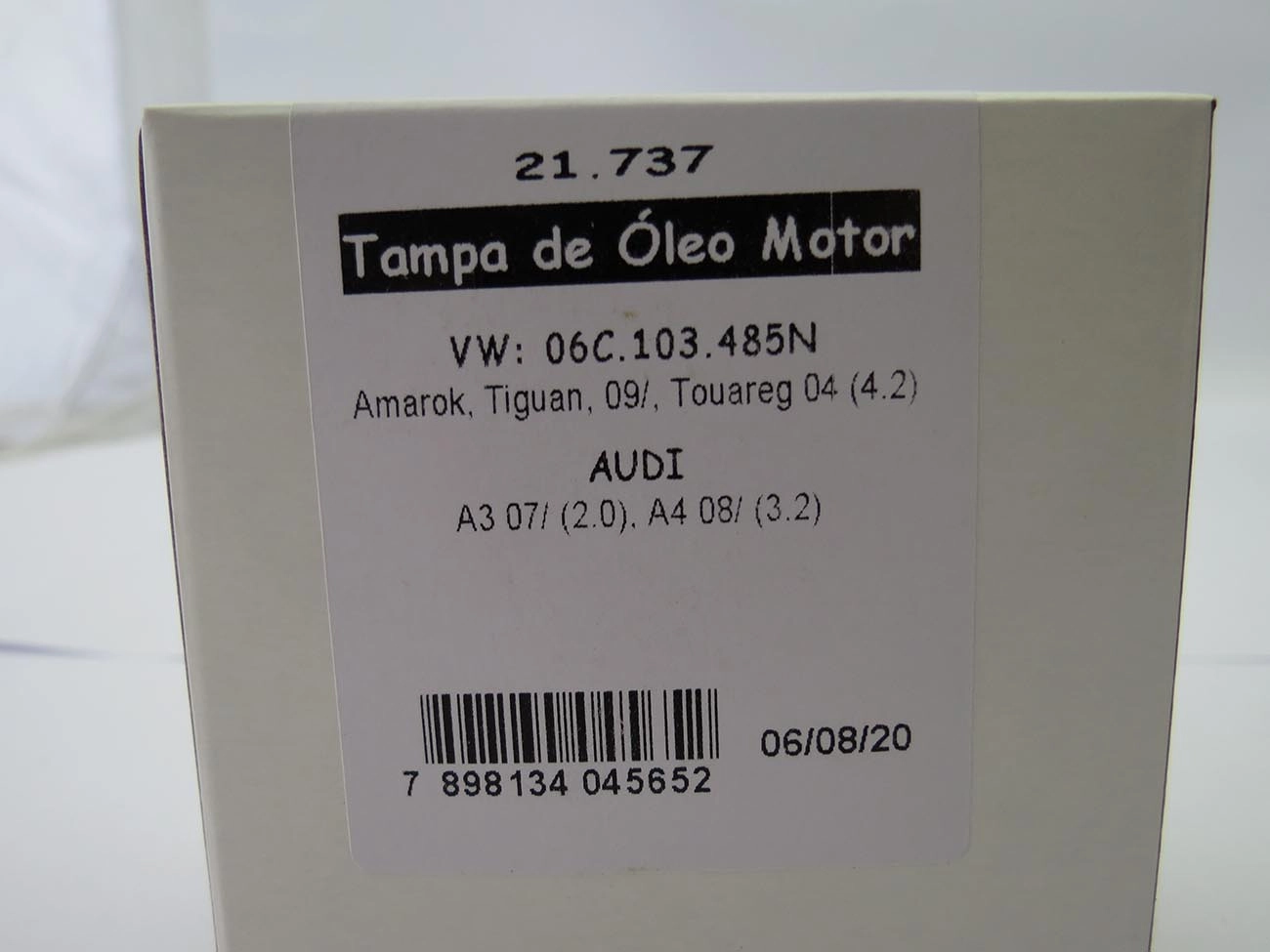 TAMPA OLEO MOTOR AUDI A3 2.0 2007 A4 3.2 2008 VW AMAROK/TIGUAN 2009/ TOUAREG 2004/ 4.2