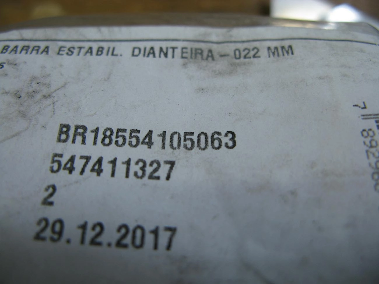 BUCHA DO ESTABILIZADOR DIANTEIRO FORD ESCORT HOBBY 94/ - FURO 22MM