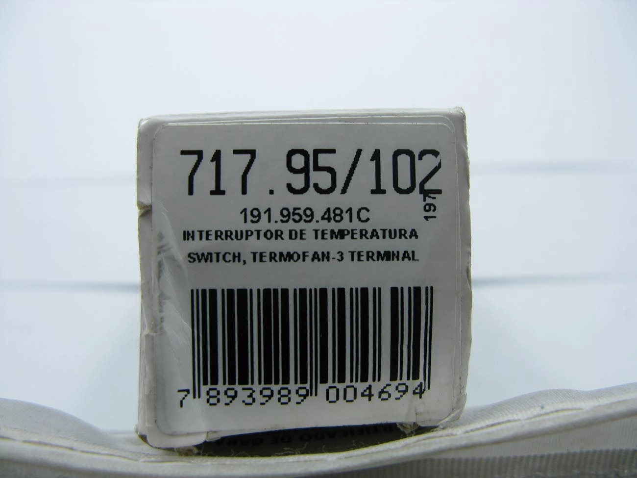 INTERRUPTOR TÉRMICO RADIADOR PARA ACIONAMENTO VENTILADOR VW GOL/SANTANA/LOGUS 2.0 COM AR CONDICIONADO 3 PINOS