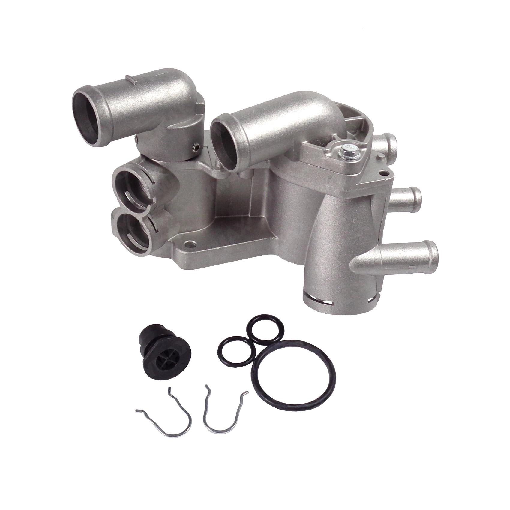 KIT CARCACA COM VALVULA TERMOSTÁTICA/TUBO ALUMÍNIO VW GOL POWER 02/ - FOX/POLO/GOLF 02/ - NOVO GOL/