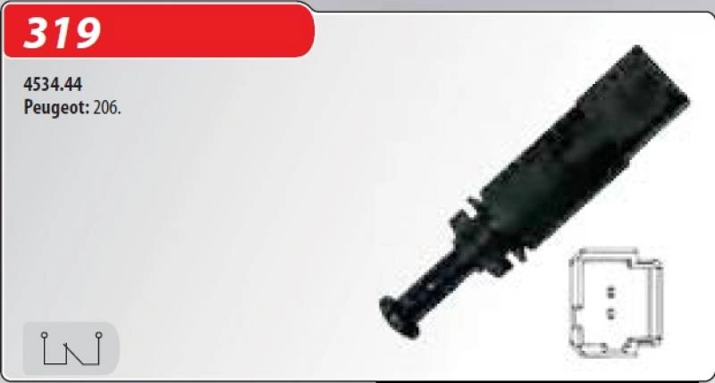 INTERRUPTOR DE FREIO - PEUGEOT 206/207/PARTNER - CITROEN BERLINGO/XSARA 2000/