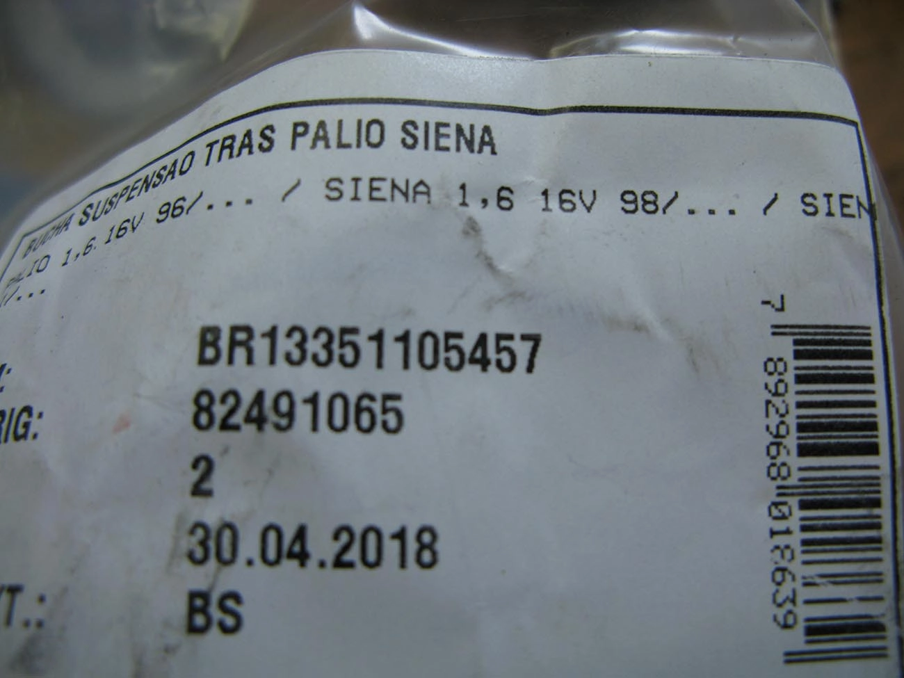 BUCHA EIXO FIAT PALIO 1.6 16V 96/ - SIENA 96/ - TRASEIRO