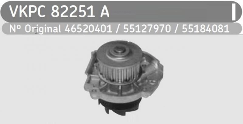 BOMBA ÁGUA MOTOR FIRE FIAT UNO/PALIO/SIENA/STRADA/DOBLO 1.0/1.3/1.4 8/16V TODOS