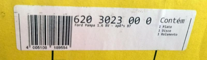 KIT DE EMBREAGEM - FORD CORCEL/BELINA/DEL REY/PAMPA 1.6 80/89 - 200MM