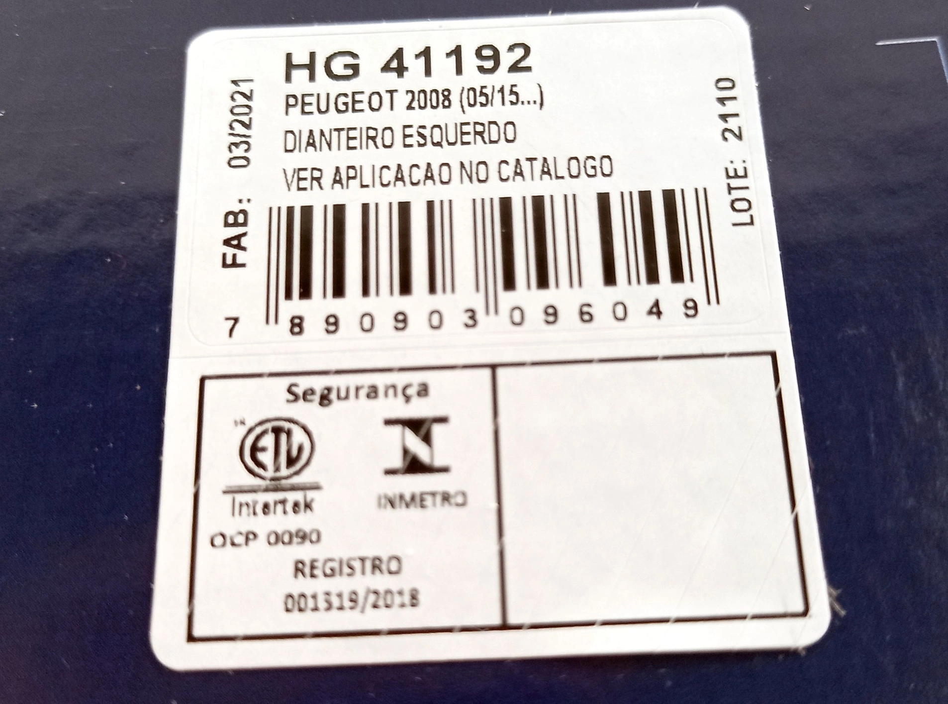AMORTECEDOR PEUGEOT 2008 2013/2020 - DIANTEIRO ESQUERDO