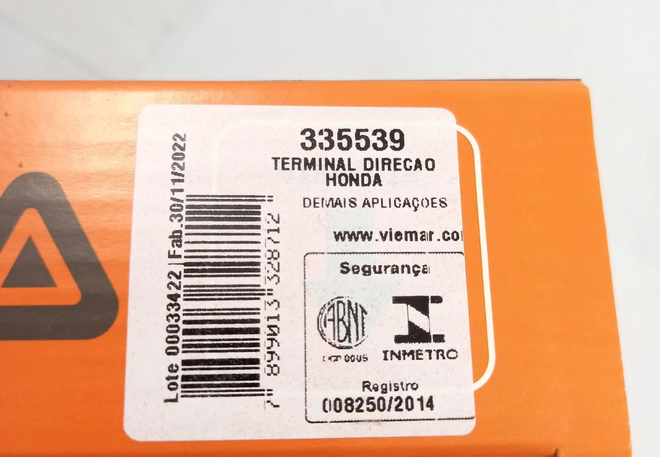 TERMINAL DIREÇÃO DIREITO HONDA HR-V 2016/2022