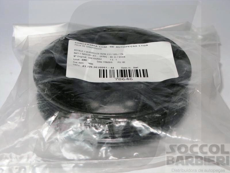 POLIA VIRABREQUIM 6 CANALETAS 6PK VW GOL/PARATI/SAVEIRO/SANTANA AP 96/ FORD ROYALE/VERSAILLES 95/96