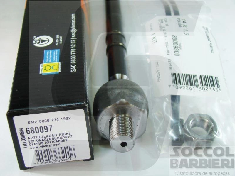 ARTICULAÇÃO/BARRA AXIAL DIREÇÃO HIDRÁULICA AUDI A3 VW BORA 98/05 GOLF IV NEW BEETLE
