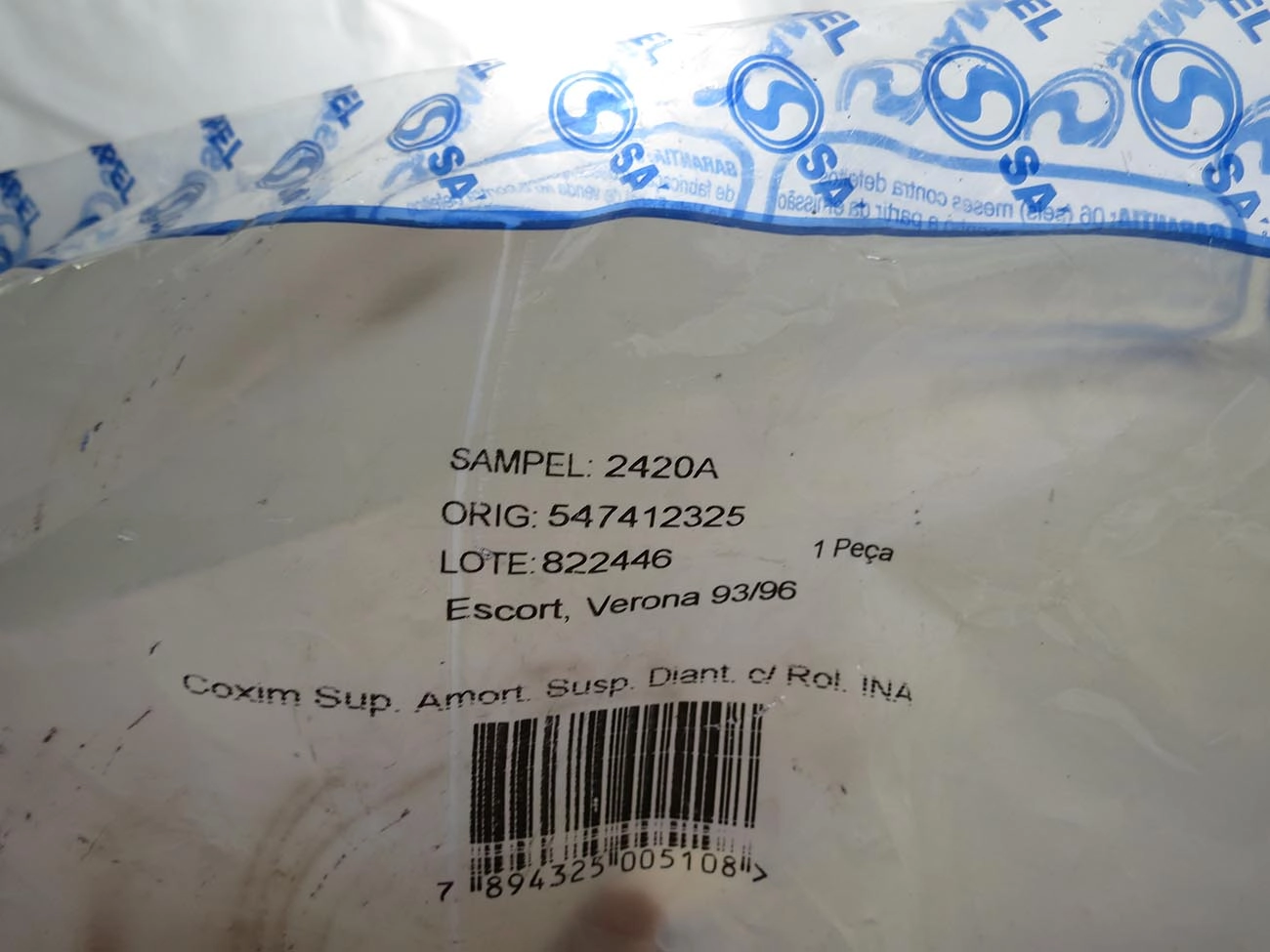 COXIM AMORTECEDOR FORD ESCORT/VERONA 93/96 - VW LOGUS/POINTER - DIANT. C/ROL. INA