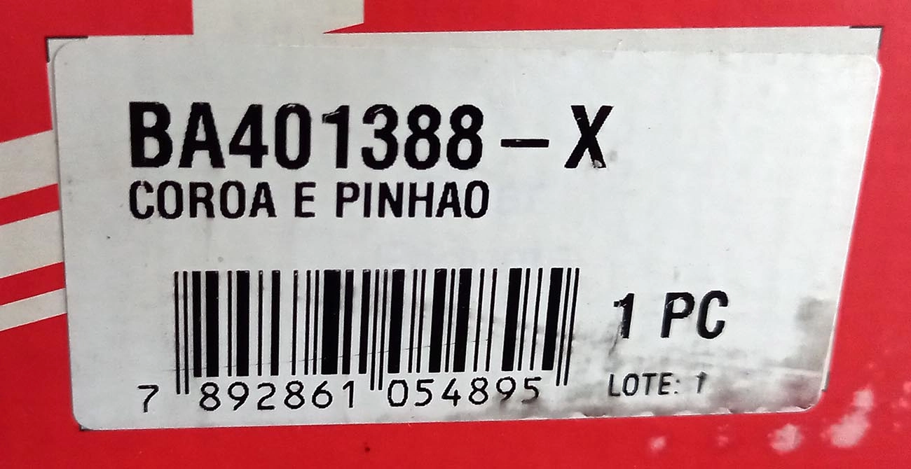 COROA E PINHAO 9X43 GM S-10/BLAZER 2.4 FLEXPOWER 2006/ - DANA 44-3